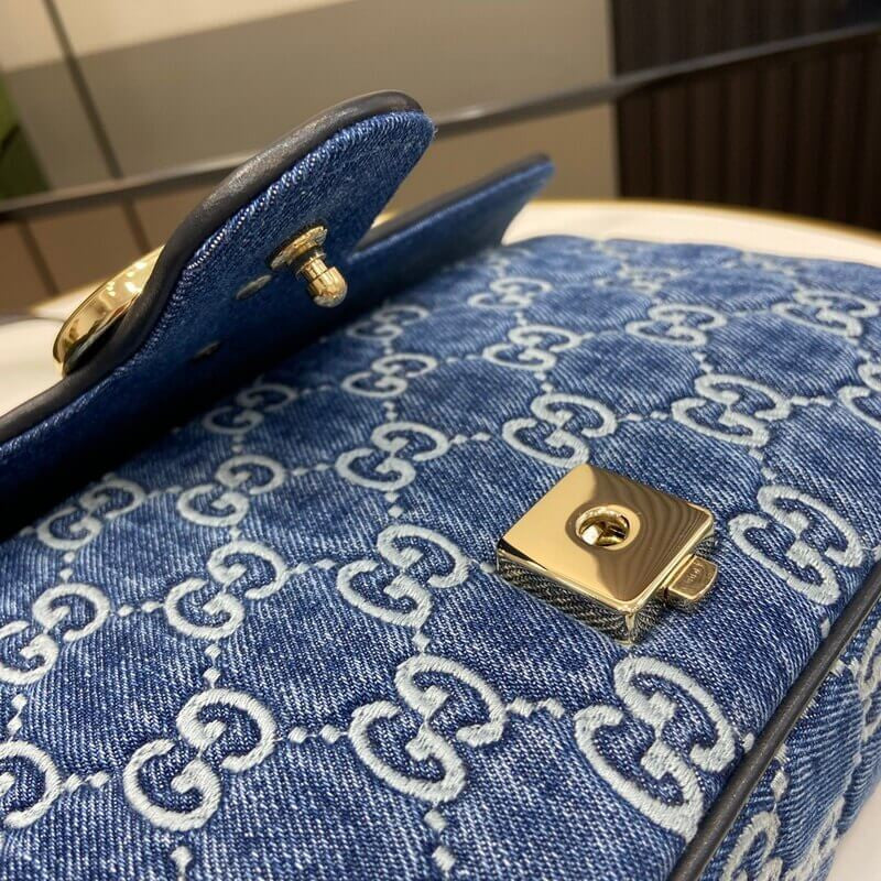 Gucci marmont 26 cm blue denim - Image 24