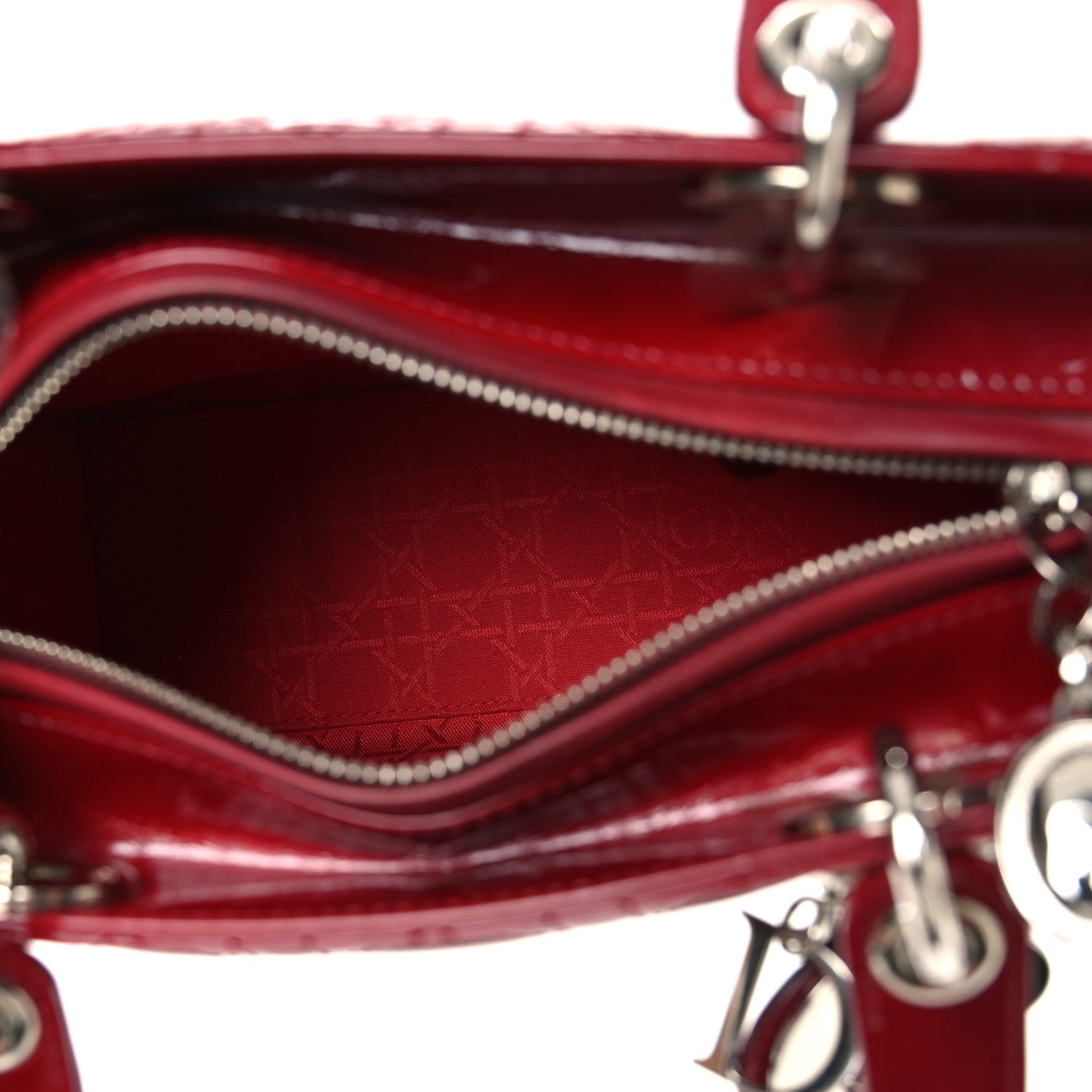Patent Cannage Medium Lady Dior Red - Image 5