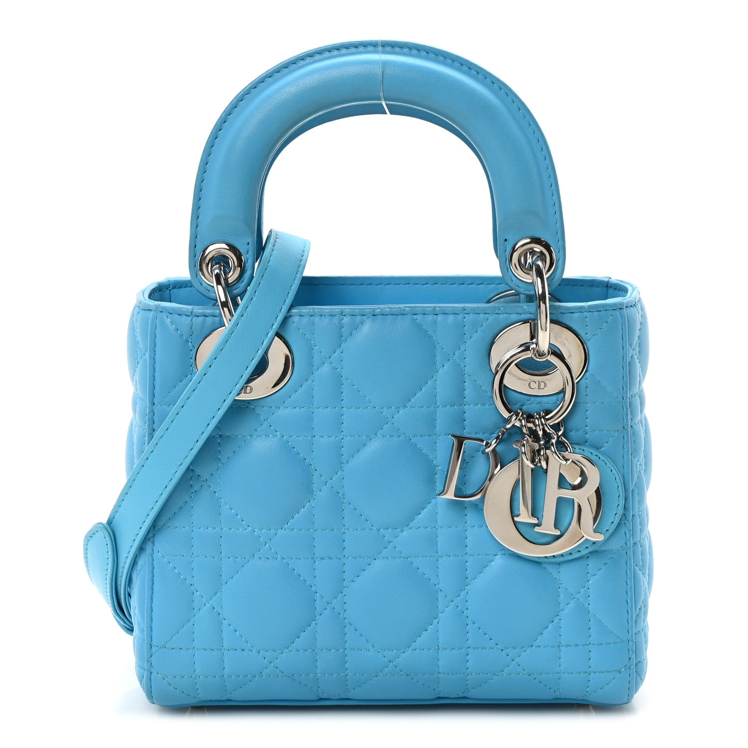 Lambskin Cannage Mini Lady Dior Blue