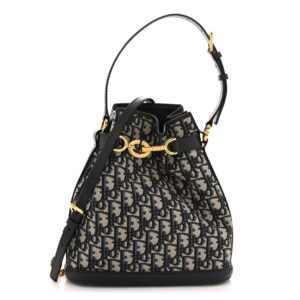 Oblique Calfskin Medium C'est Dior Bucket Bag Blue