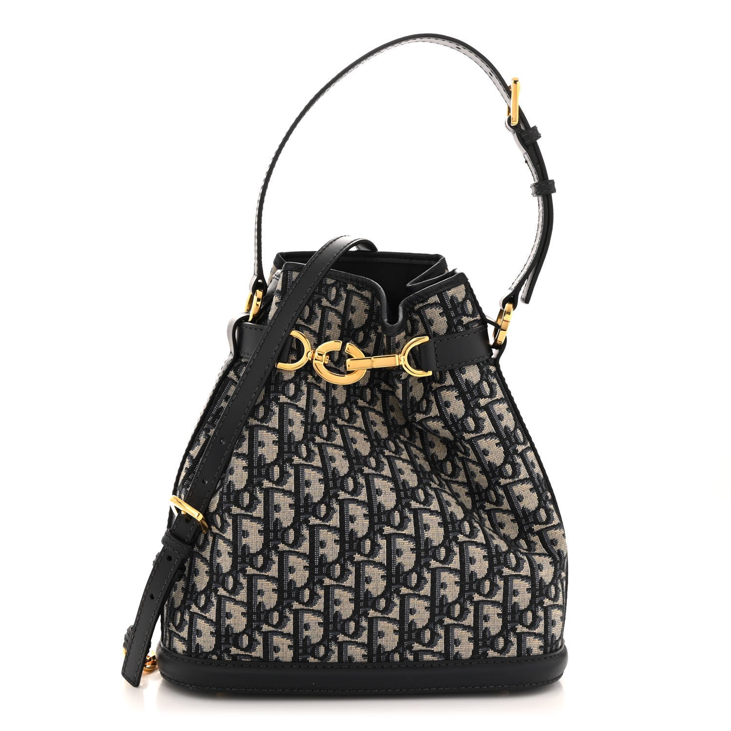 Oblique Calfskin Medium C'est Dior Bucket Bag Blue