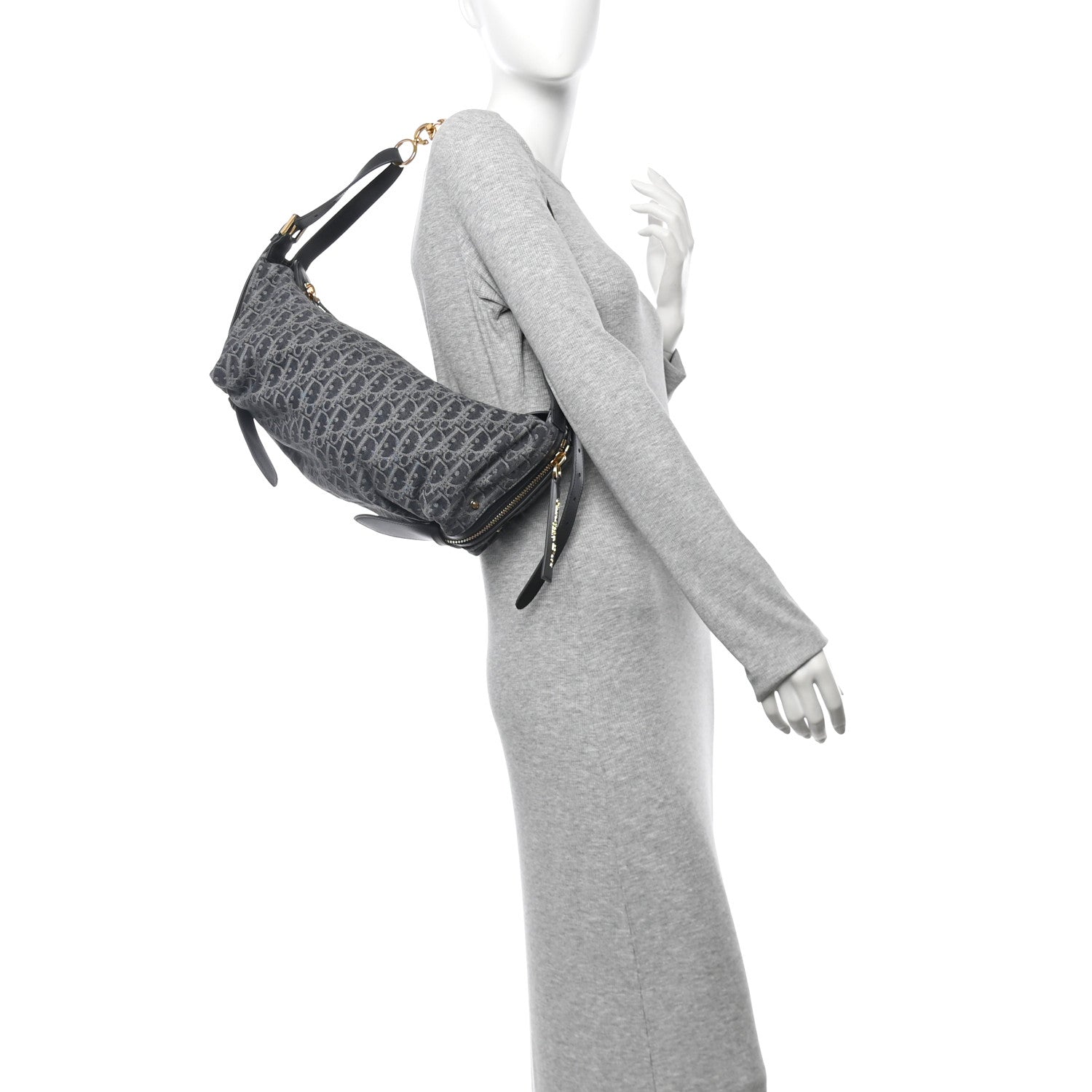 Oblique Denim Medium D-Journey Bag Grey - Image 2