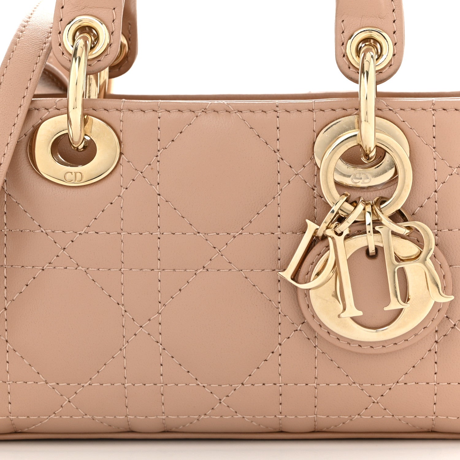 Lambskin Cannage Micro Lady D-Joy Rose Des Vents - Image 8