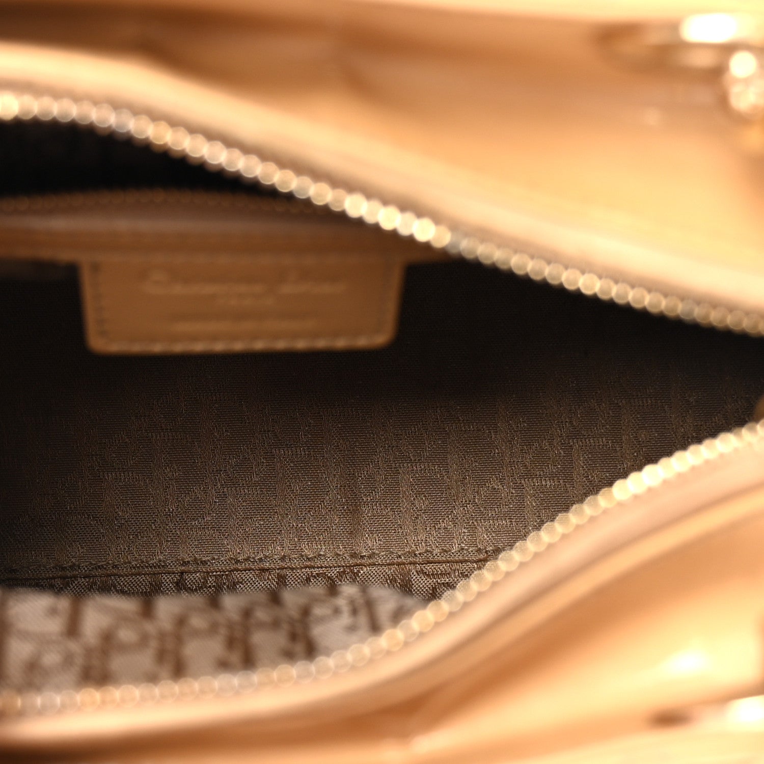 Patent Cannage Medium Lady Dior Beige - Image 4