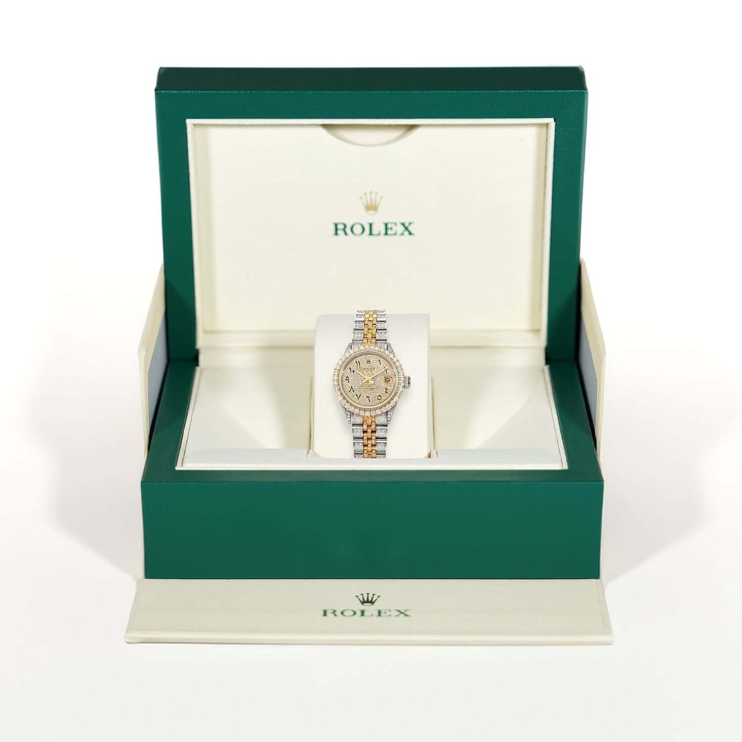 Rolex Datejust Custom Diamond Pave 69173 Jubilee Band Diamond Dial Bezel 26mm Watch - Image 6