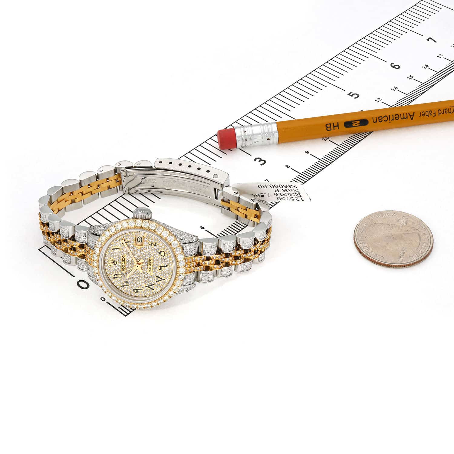 Rolex Datejust Custom Diamond Pave 69173 Jubilee Band Diamond Dial Bezel 26mm Watch - Image 5