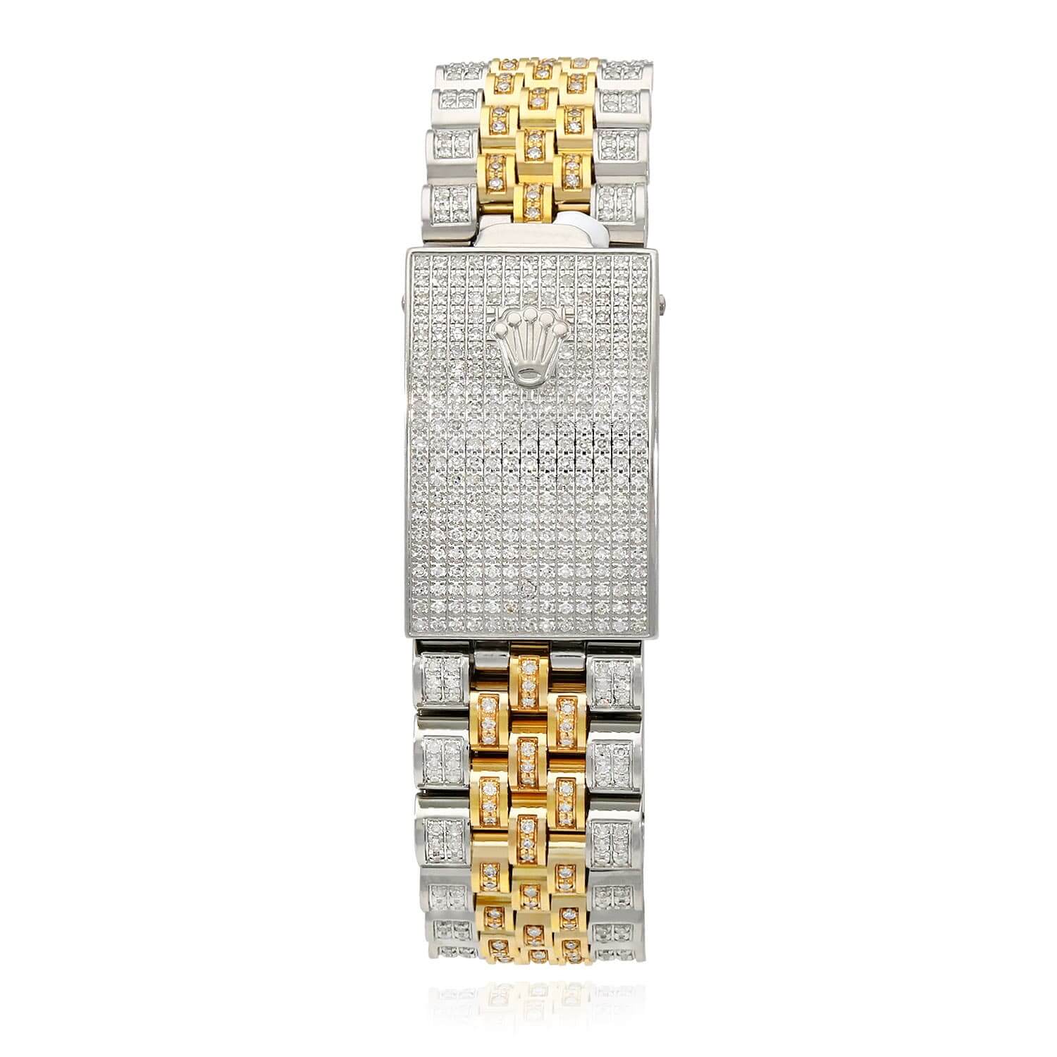 Rolex Datejust Custom Iced Rainbow Roman Diamond Dial Jubilee Band 36mm Watch - Image 6