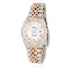 Rolex Datejust 12CT Natural Diamond Stainless Steel White Rose Yellow Watch 36mm