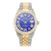 Rolex Datejust Jubilee Band 4.50Ct Natural Diamond Bezel Blue Dial 36mm Watch