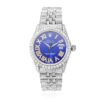 Rolex Datejust Natural Diamond Pave Jubilee Band Bezel Blue Dial 36mm Watch
