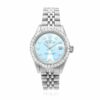 Rolex Datejust 26mm Custom Jubilee Band Diamond Bezel Light Blue Dial Watch