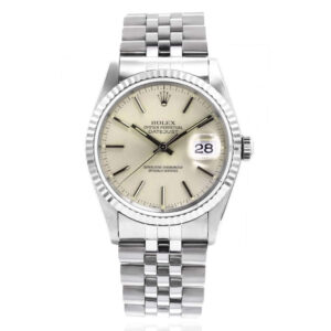 Rolex Datejust 36mm 16234 18K White Gold & Stainless Steel Jubilee Band Watch