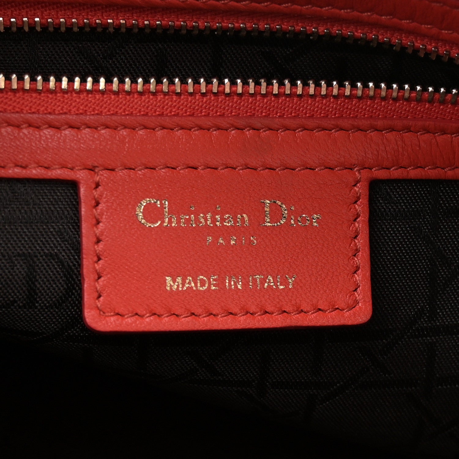 Lambskin Cannage Large Lady Dior Orange - Image 5
