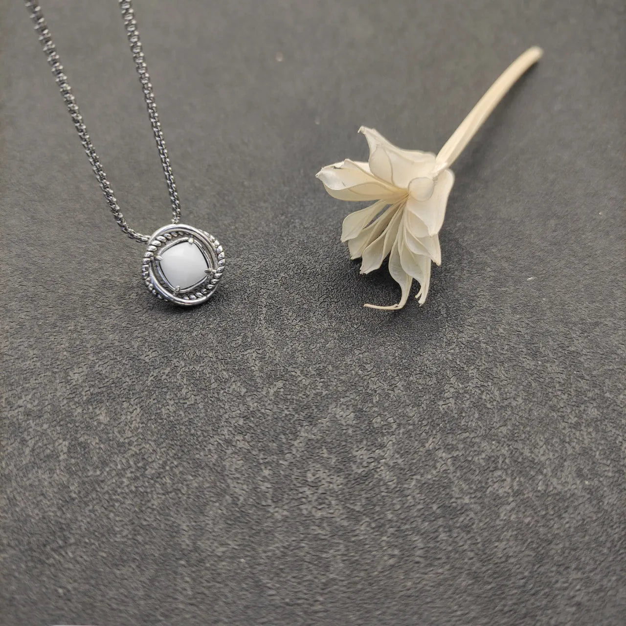 Petite Chatelaine® Necklace Sterling Silver with Pearl, 10mm - Image 3