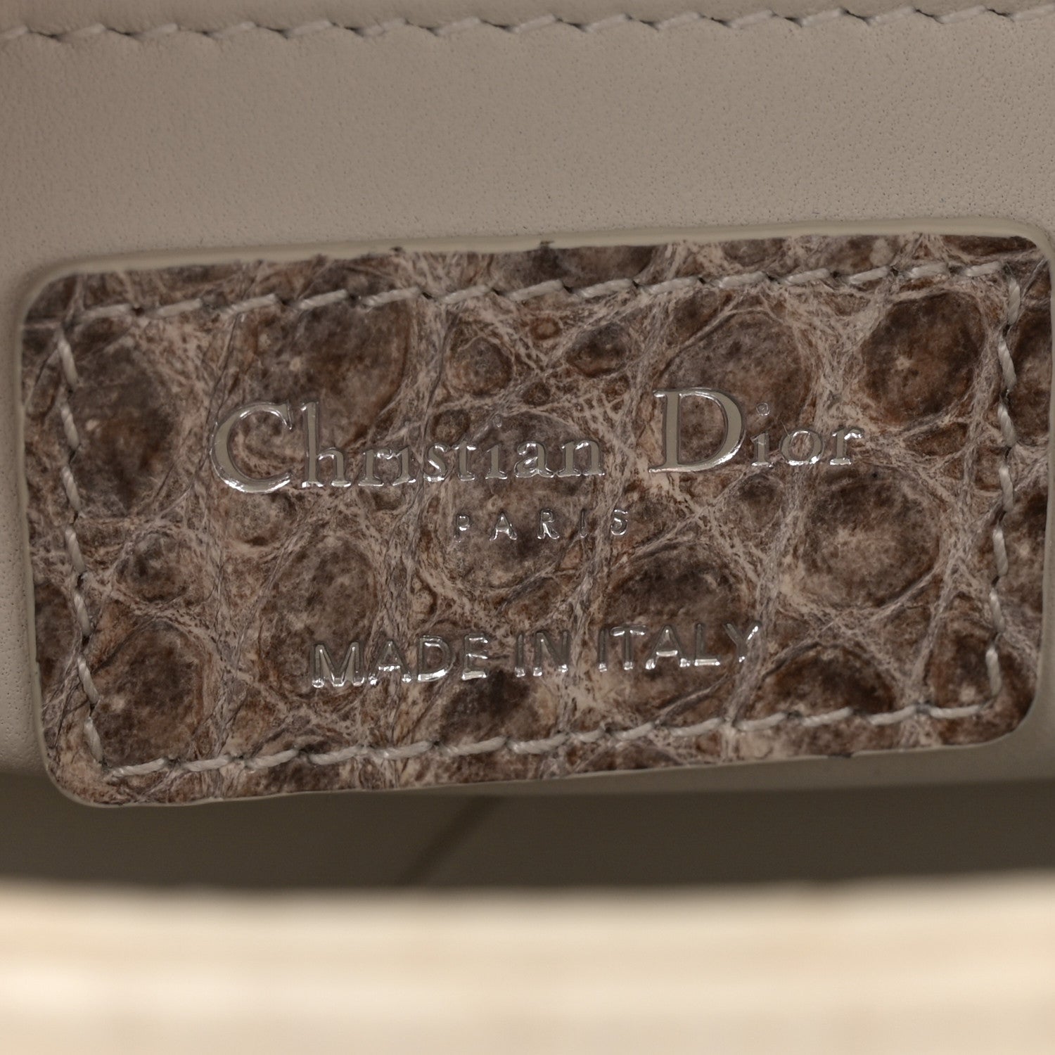 Niloticus Crocodile Himalaya Crystal Small Lady Dior White - Image 4