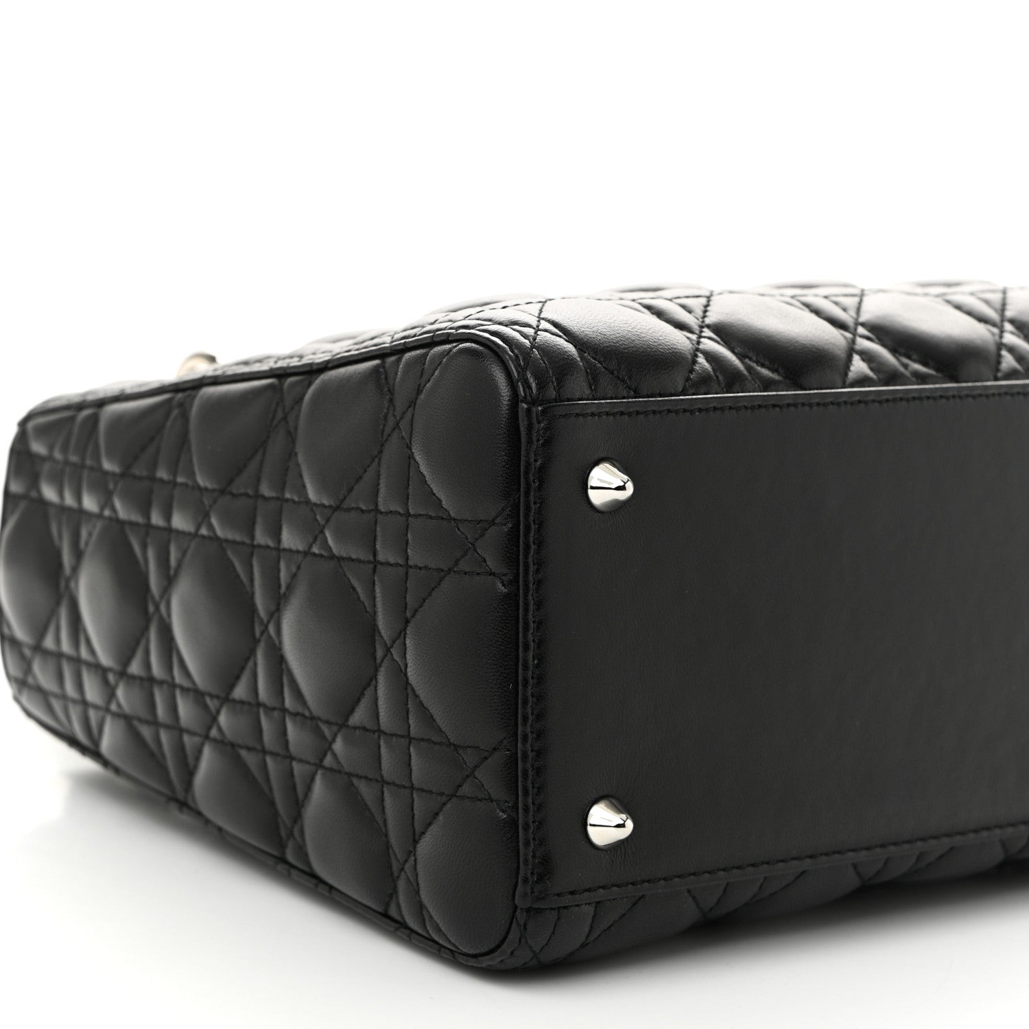 Lambskin Cannage Medium Lady Dior Black - Image 9