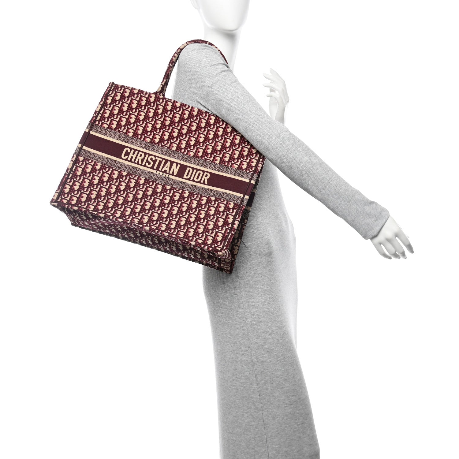 Oblique Large Book Tote Burgundy Multicolor - Image 2