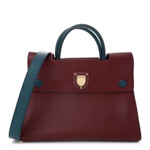 Smooth Calfskin Medium Diorever Flap Burgundy