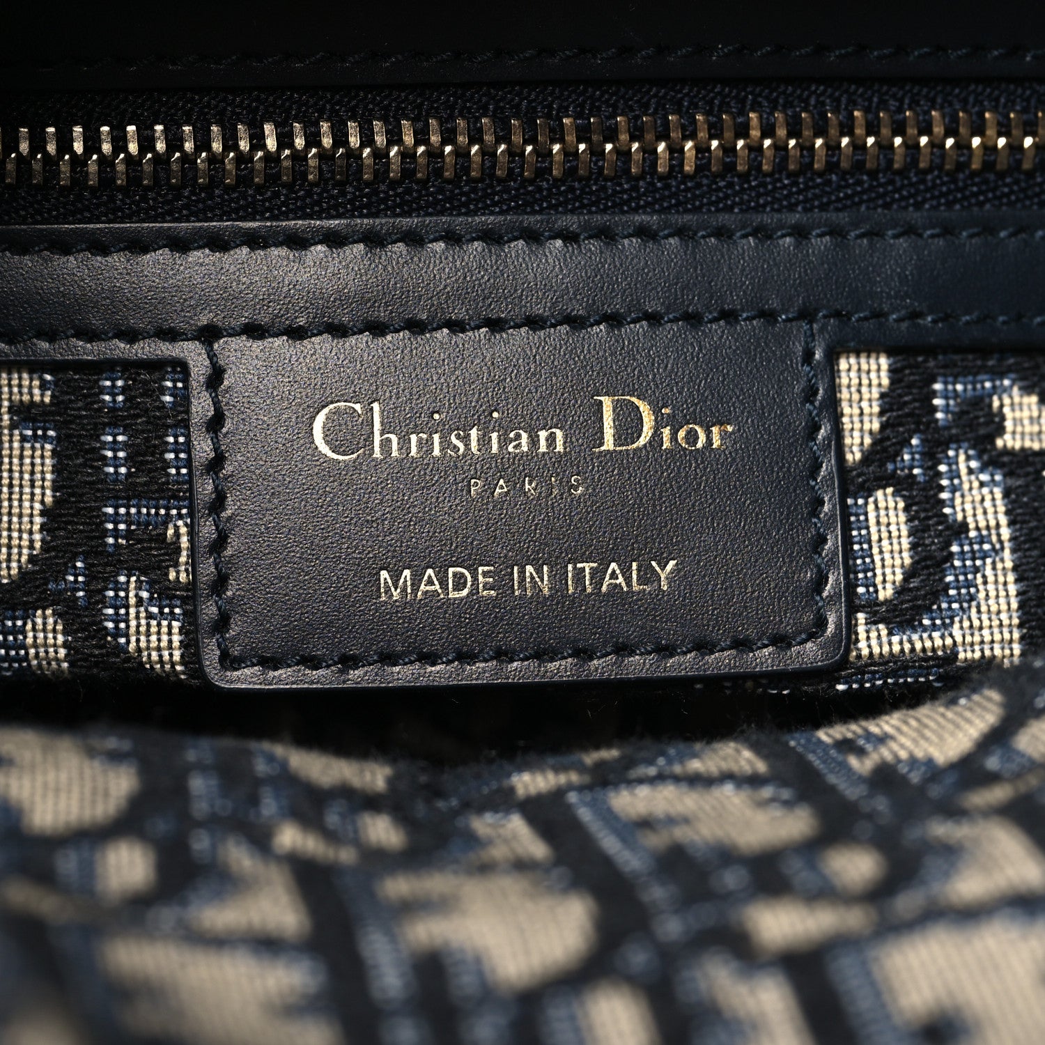 Wicker Oblique Medium Lady Dior Bag Blue - Image 5