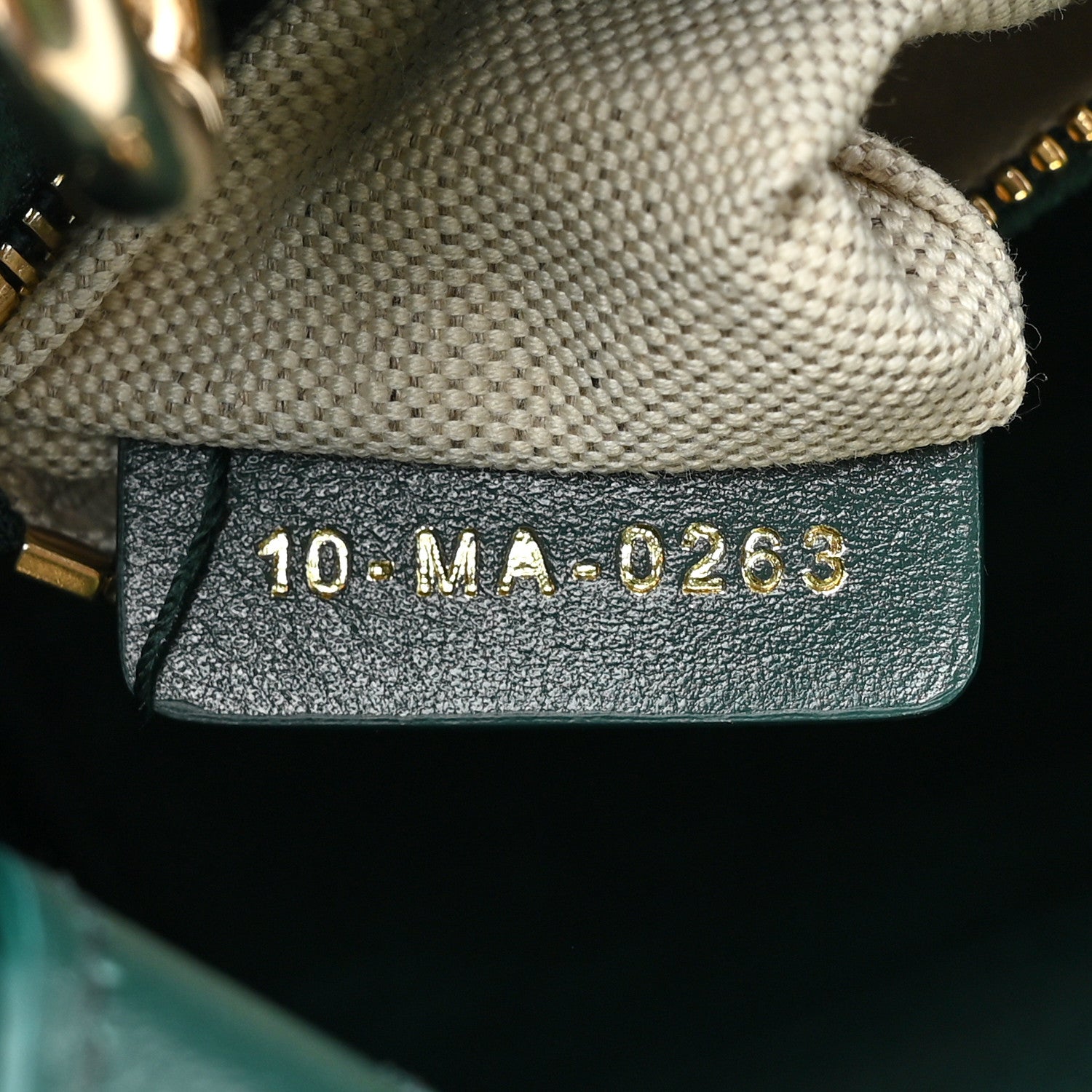 Calfskin Cannage Mini The Lady 95.22 Dark Green - Image 6