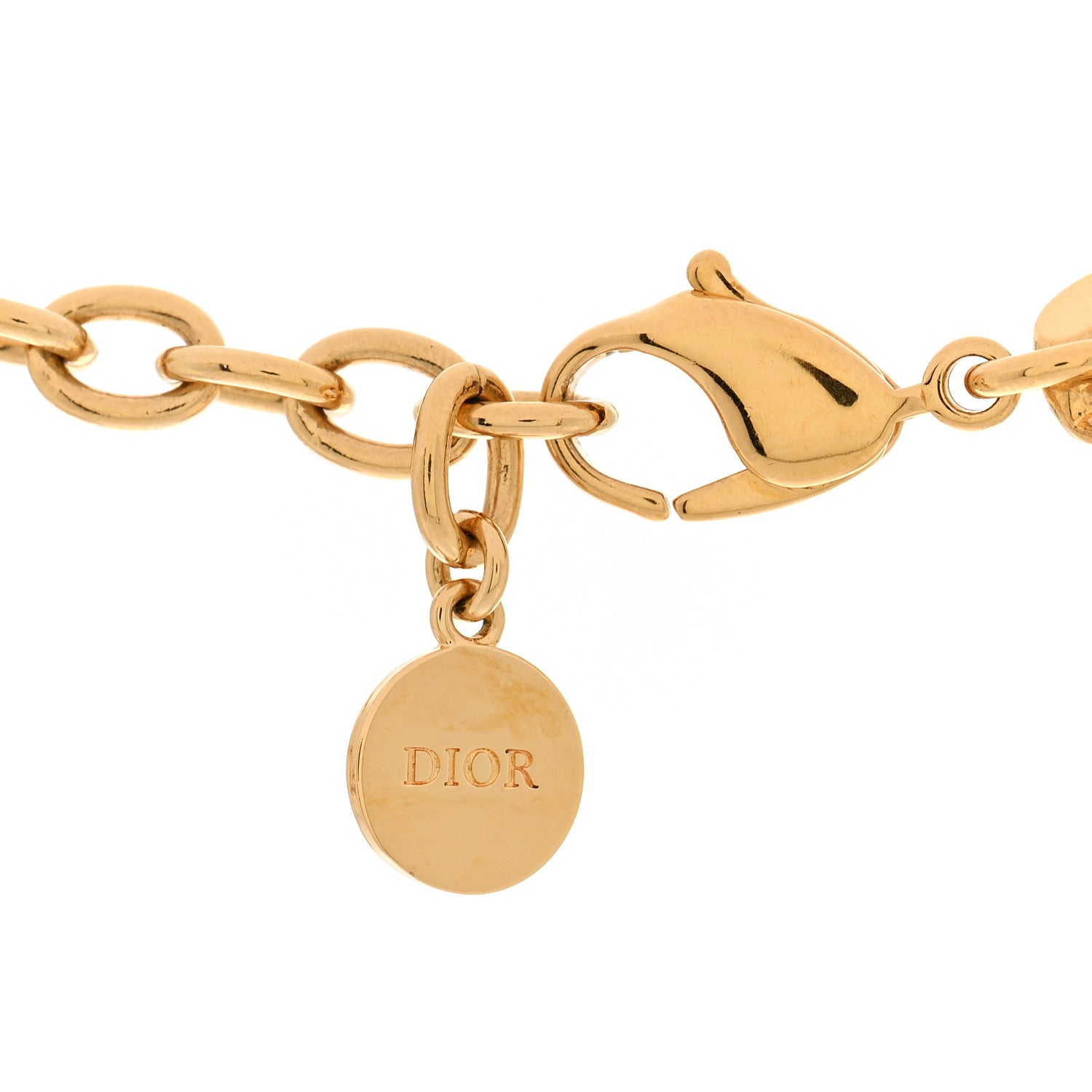 Metal CD Choker Necklace Gold - Image 5