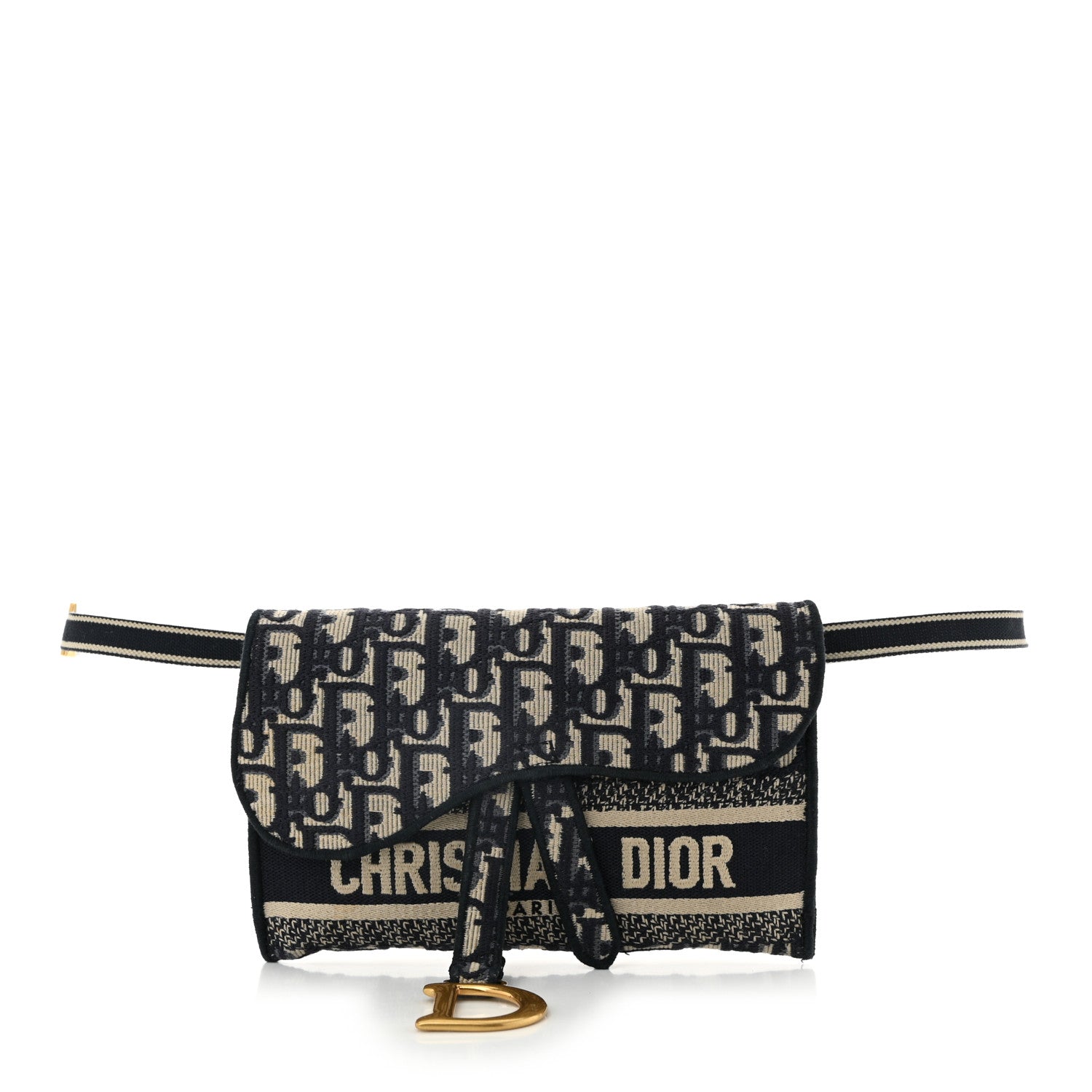 Oblique Slim Saddle Pouch Blue