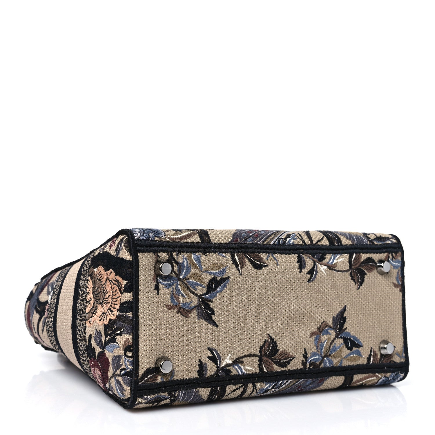 Canvas Embroidered Jardin D'Hiver Medium Lady D-Lite Beige Multicolor - Image 3