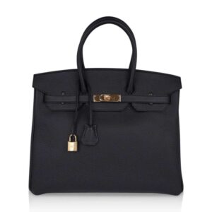 Birkin 25 Bag Plomb (Off Black) Togo Leather with Gold Hardware