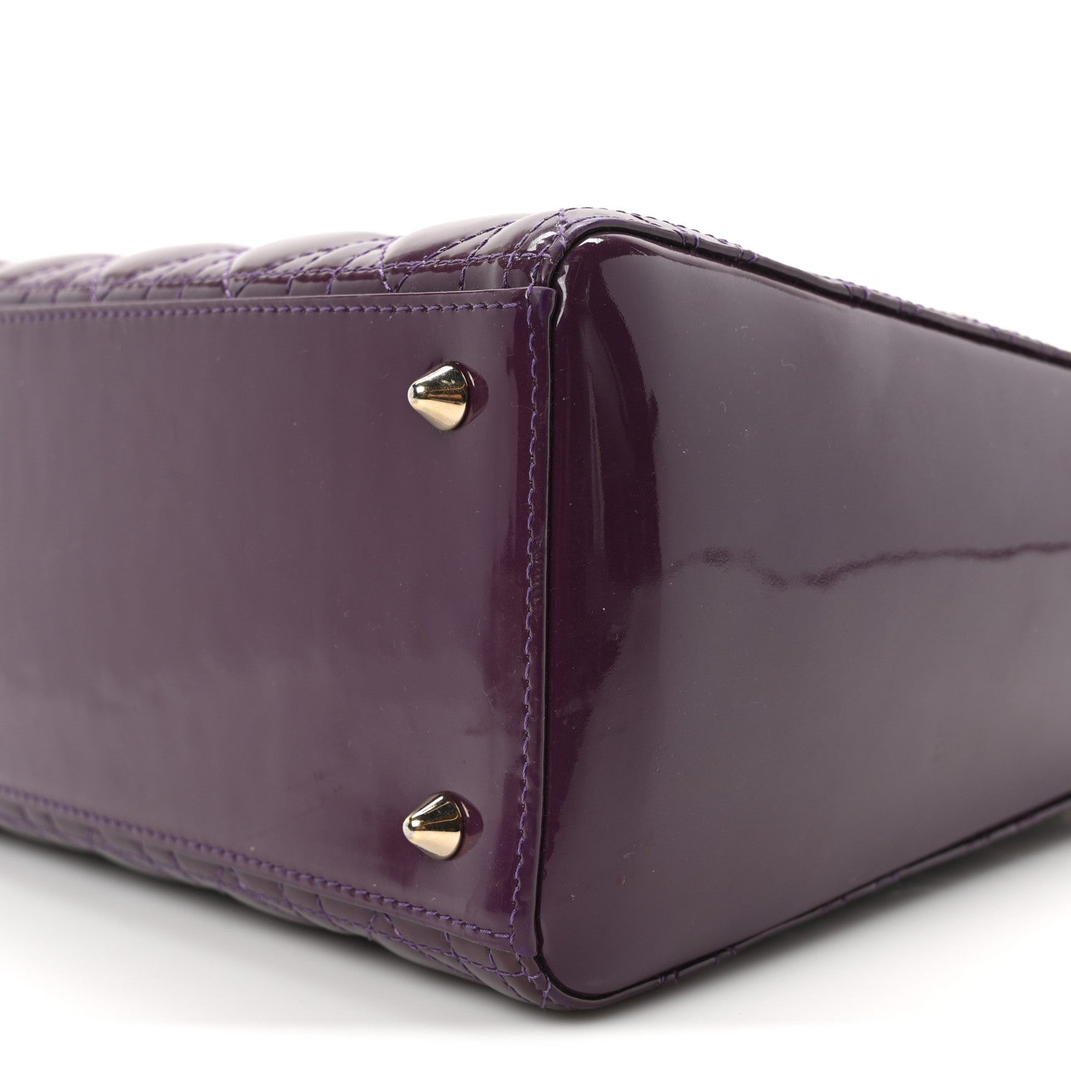 Patent Cannage Medium Lady Dior Purple - Image 10