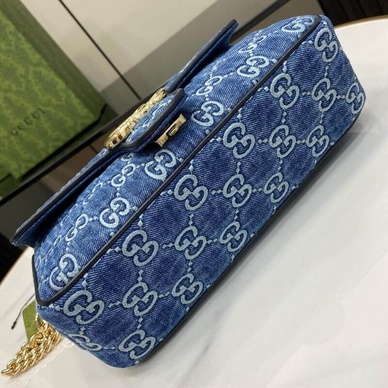 Gucci marmont 26 cm blue denim - Image 20