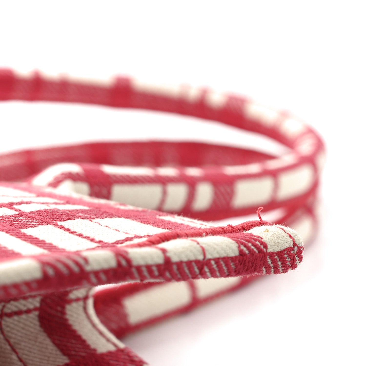 Canvas Embroidered Medium Check'n'Dior Book Tote Red Multicolor - Image 11