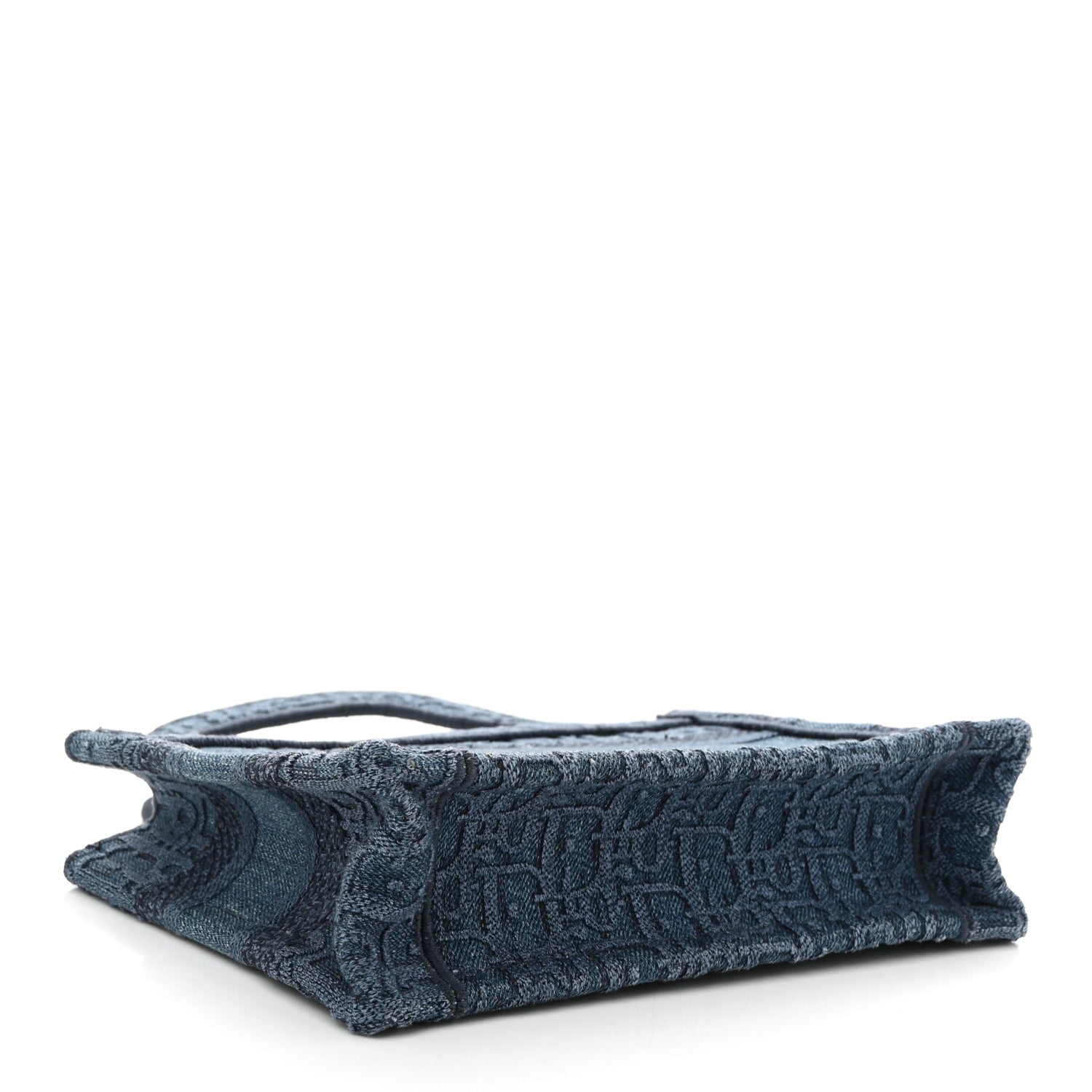 Oblique Denim Mini Book Tote Blue - Image 4