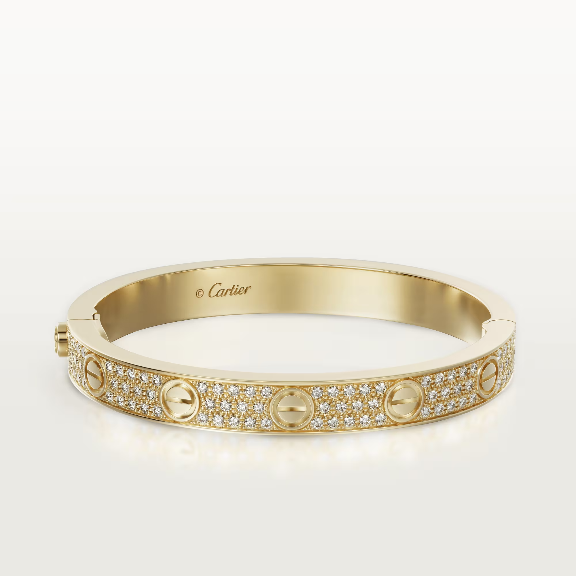 CARTIER LOVE BRACELET, DIAMOND-PAVED
