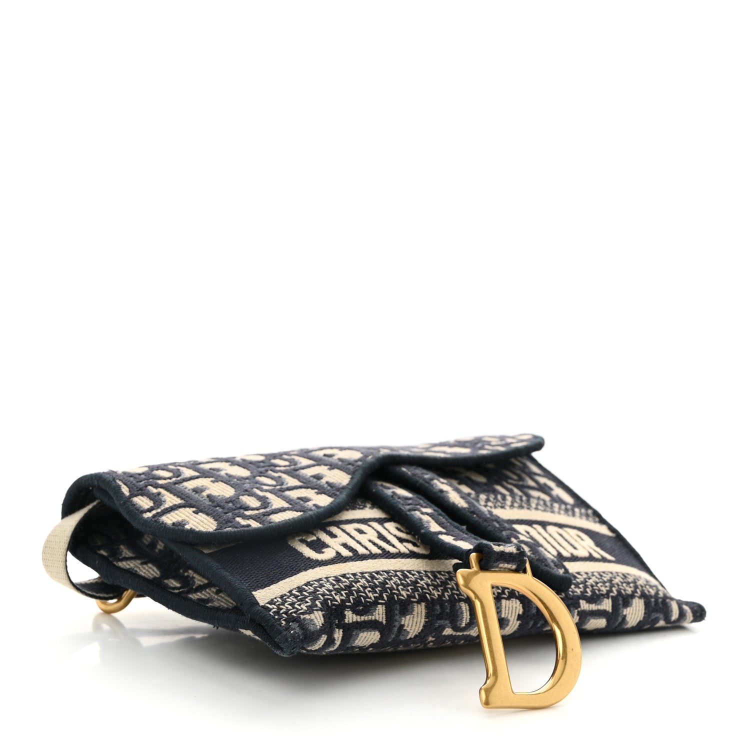 Oblique Slim Saddle Pouch Blue - Image 2