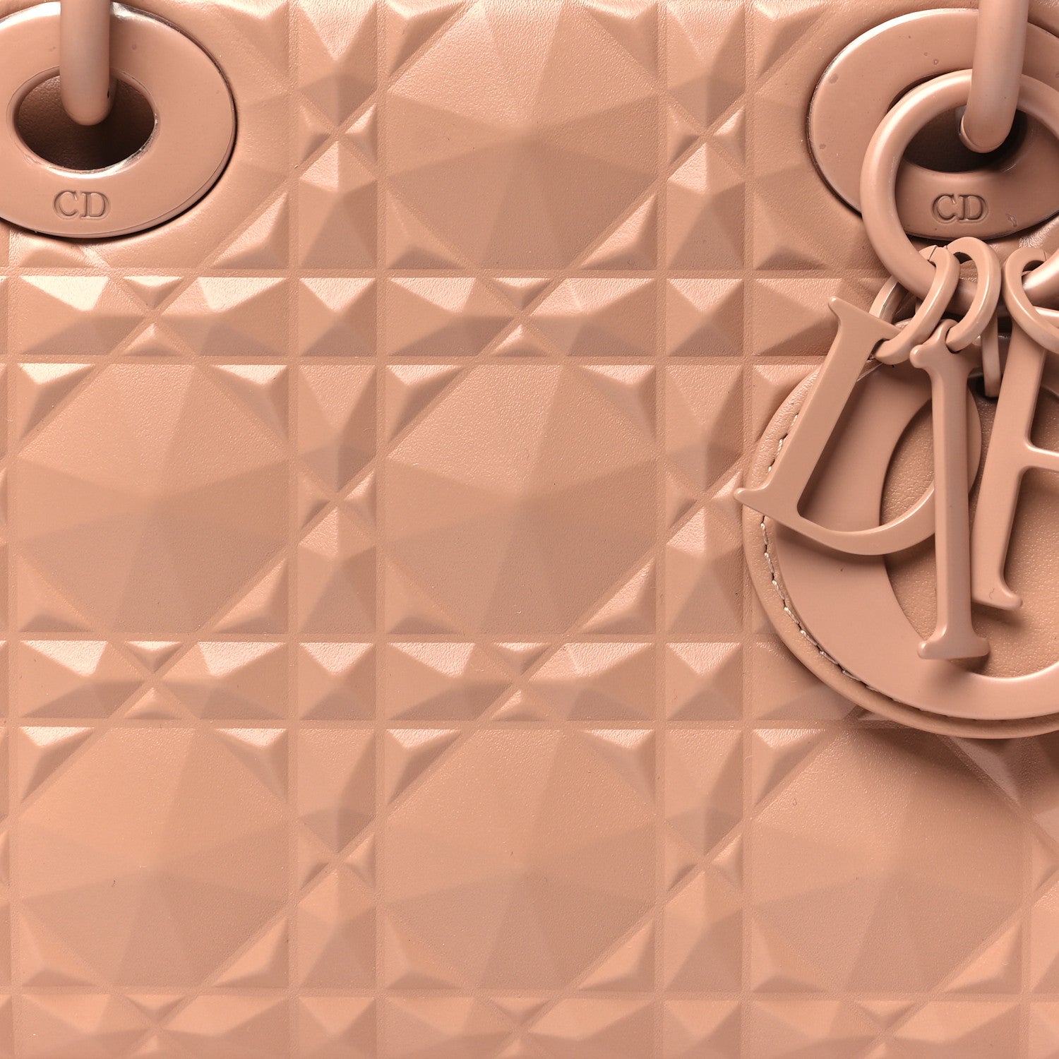 Calfskin Cannage Diamond Medium Lady D-Joy Rose Des Vents - Image 8