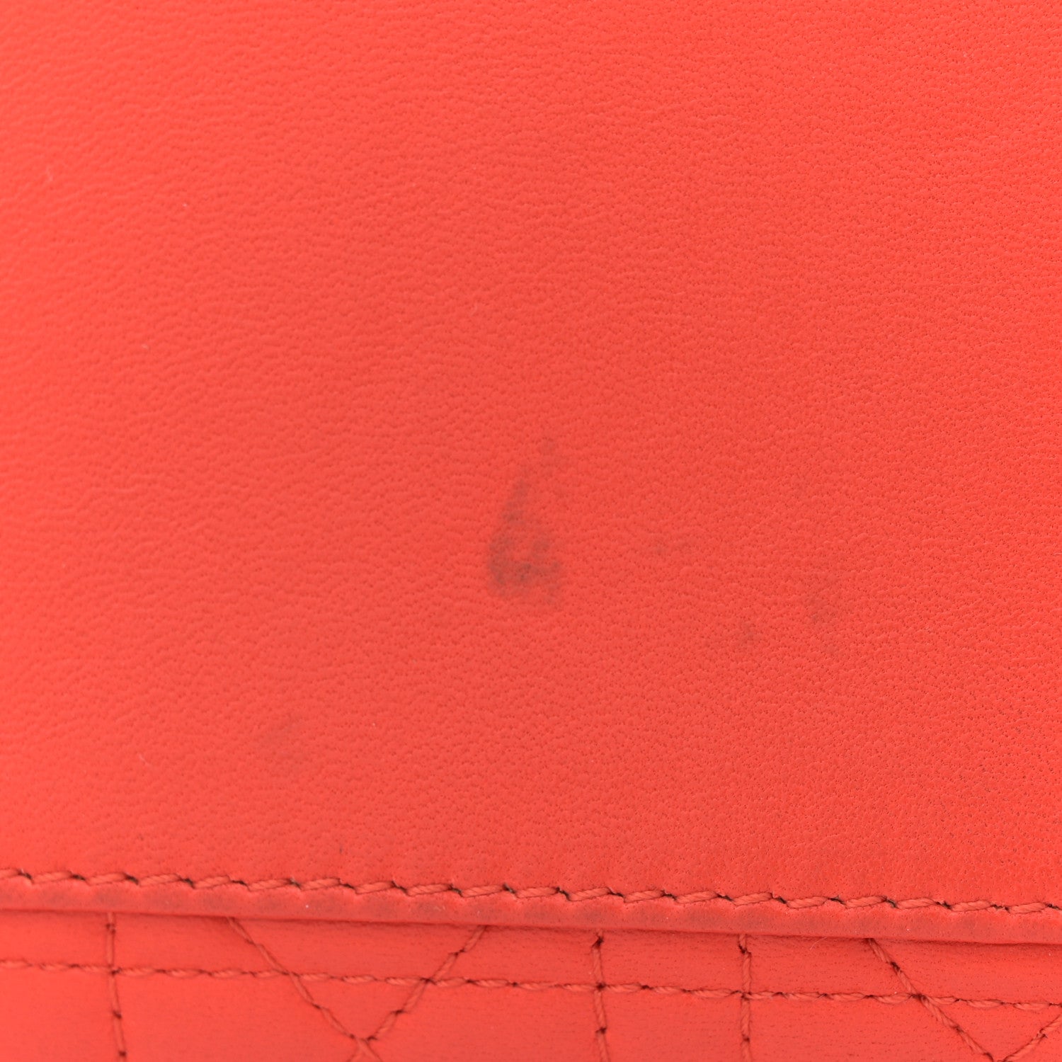 Lambskin Cannage Large Lady Dior Orange - Image 9