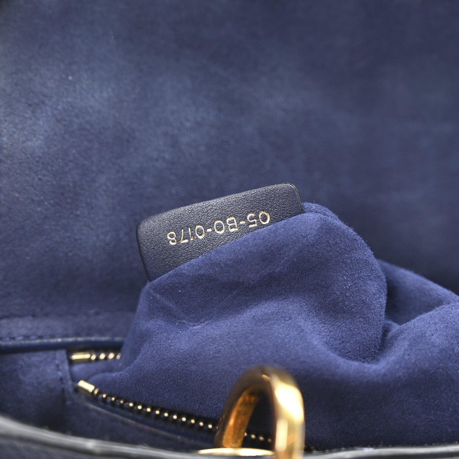 Calfskin Cannage Studded Medium Supple Lady Dior Navy - Image 6