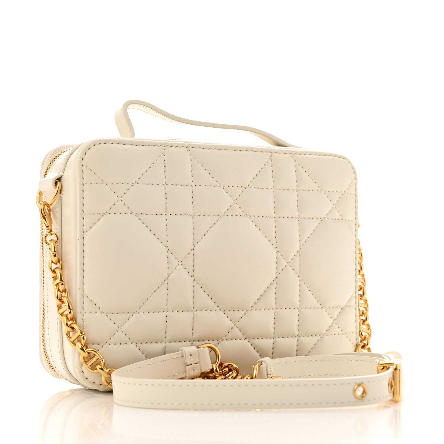 Calfskin Macrocannage Caro Box Bag Latte - Image 3