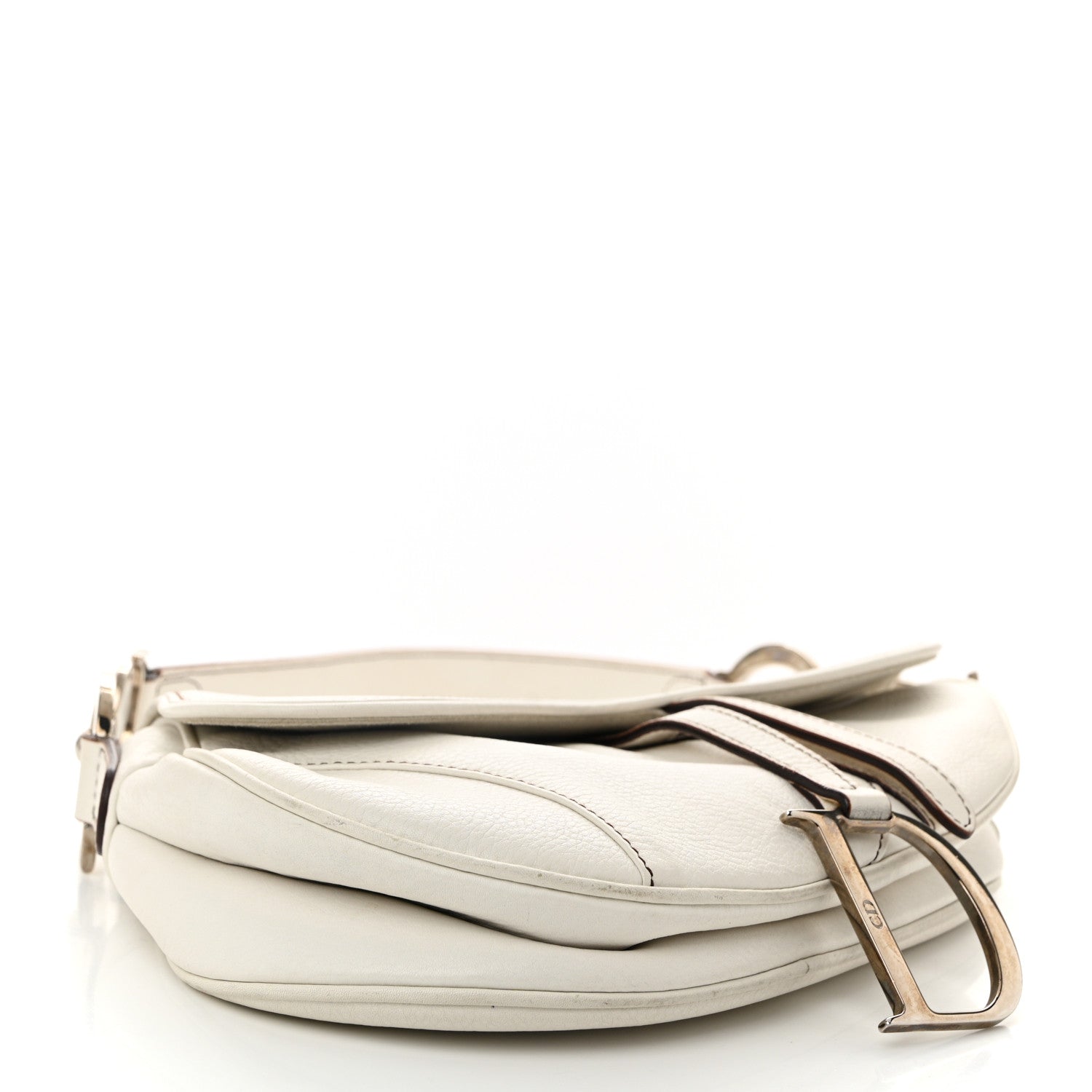 Calfskin Saddle Bag White - Image 4