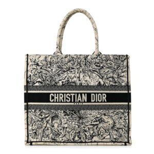 Canvas Embroidered Zodiac Book Tote Latte Multicolor