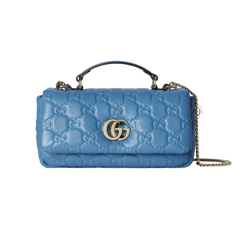 Gucci Milano Mini Puffy GG Embossed Leather