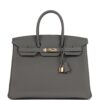 Birkin 30 Handbag Grey Togo with Gold Hardware