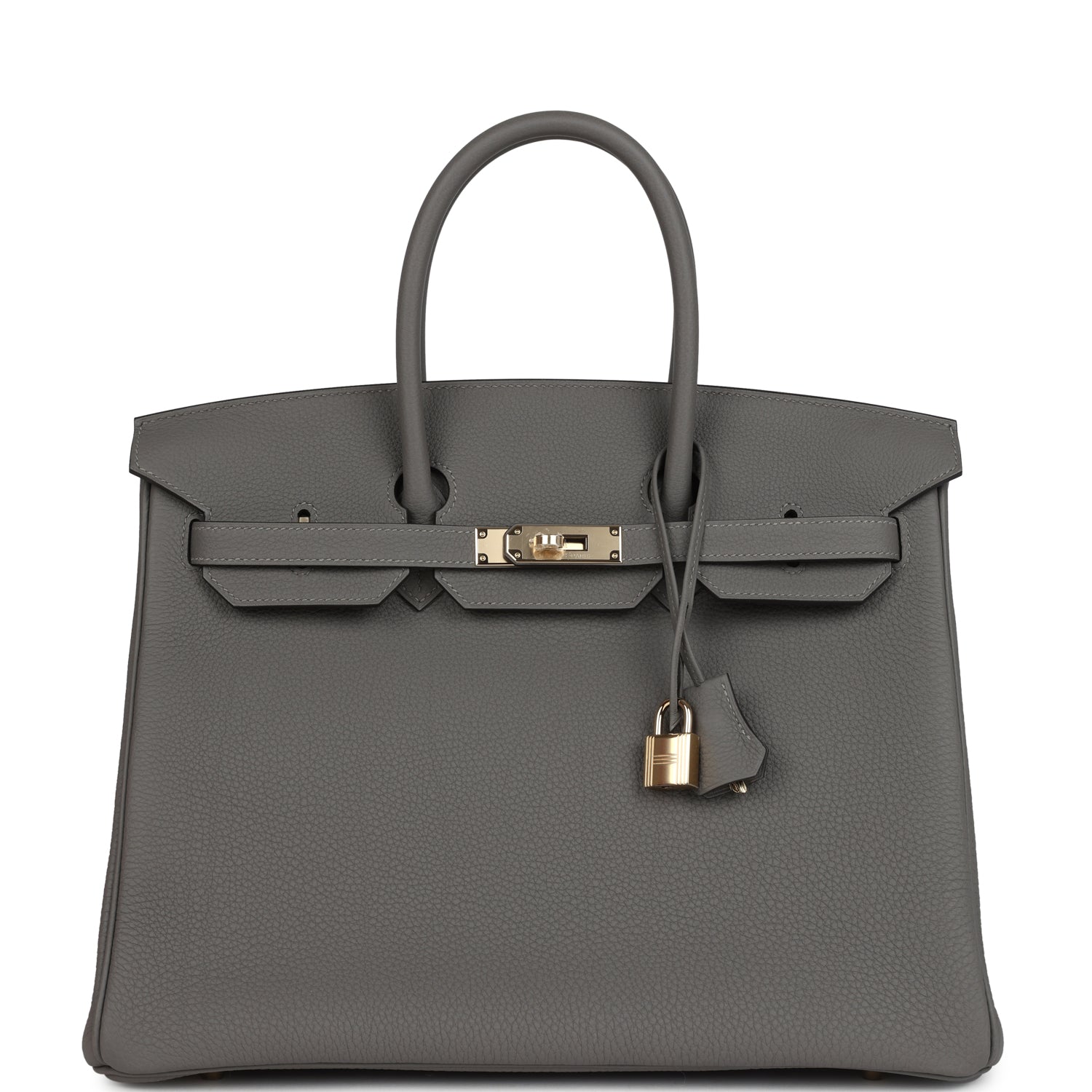 Birkin 30 Handbag Grey Togo with Gold Hardware