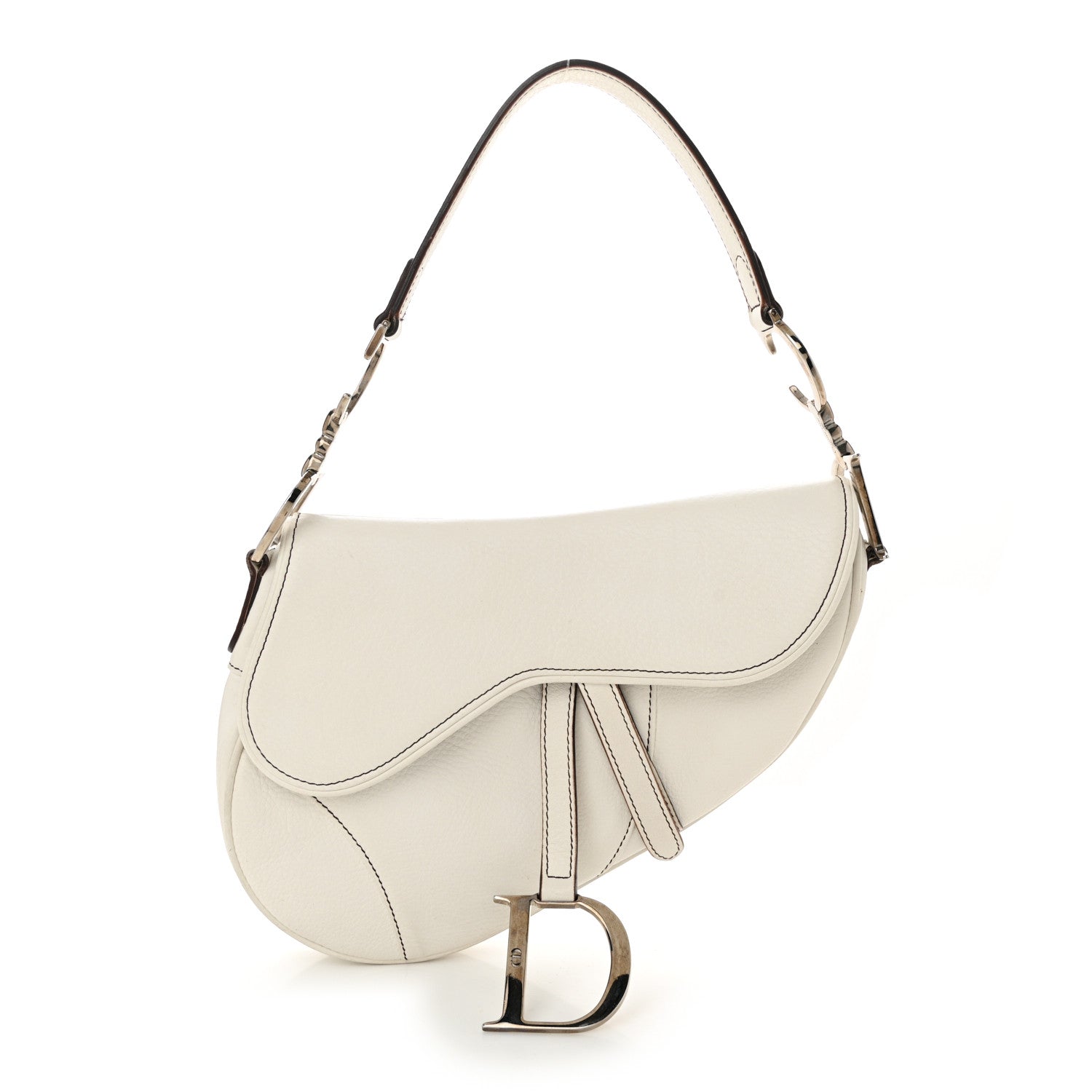 Calfskin Saddle Bag White