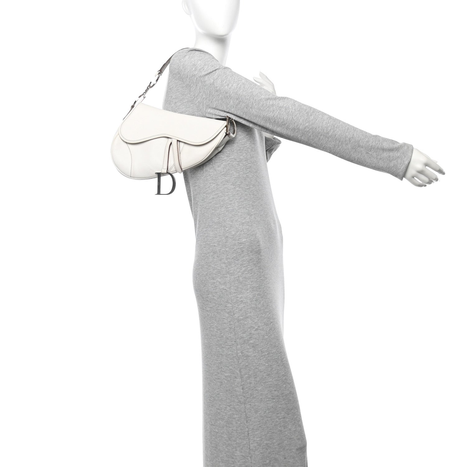 Calfskin Saddle Bag White - Image 2