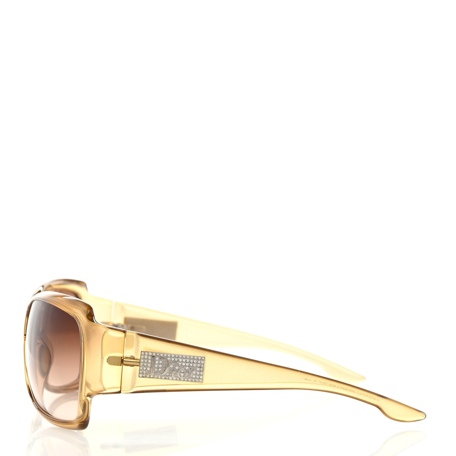 Acetate Crystal Night 3 Sunglasses Gold - Image 3