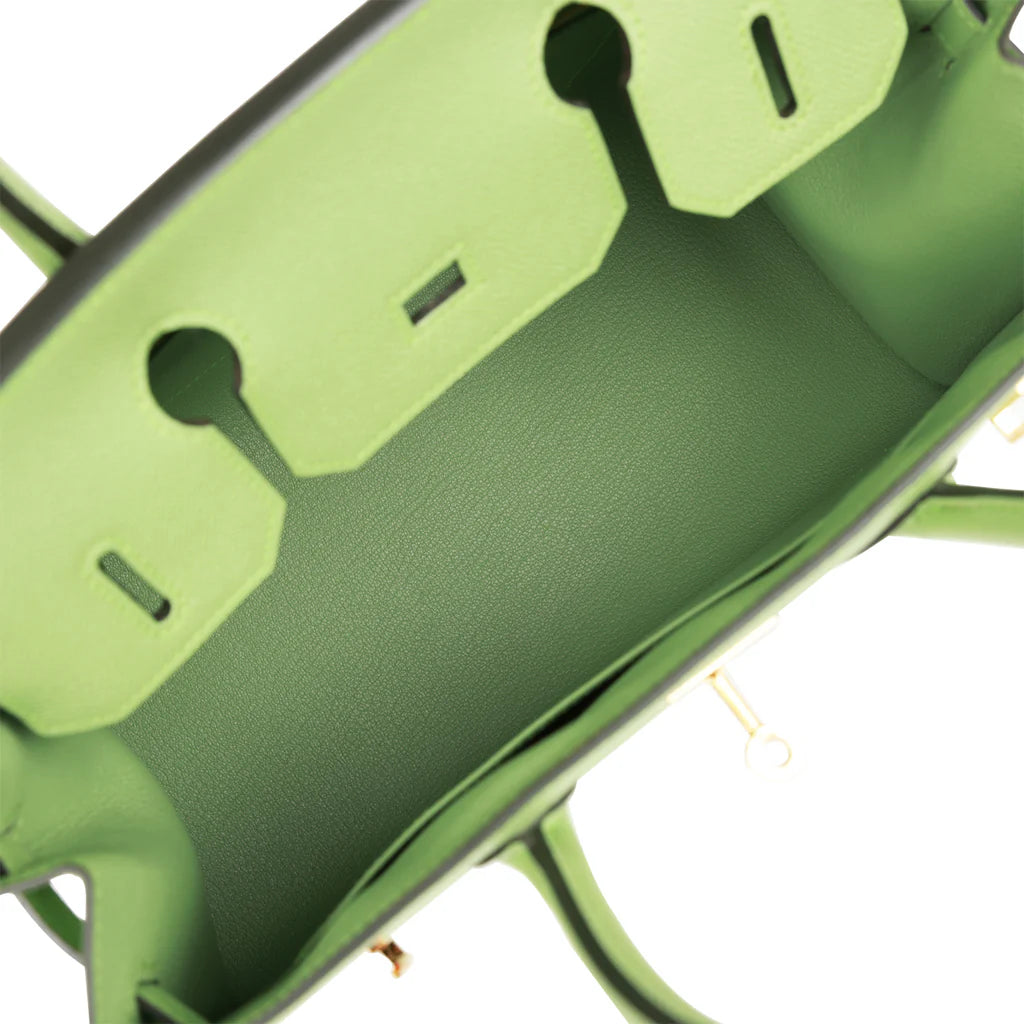 Birkin 35 Vert Criquet Epsom with Palladium Hardware - Image 8