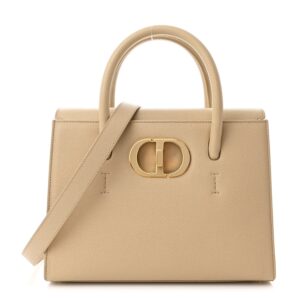 Grained Calfskin Medium St. Honore Tote Beige