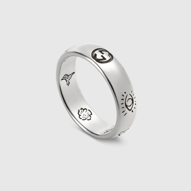 BLIND FOR LOVE' RING IN SILVER - Image 2