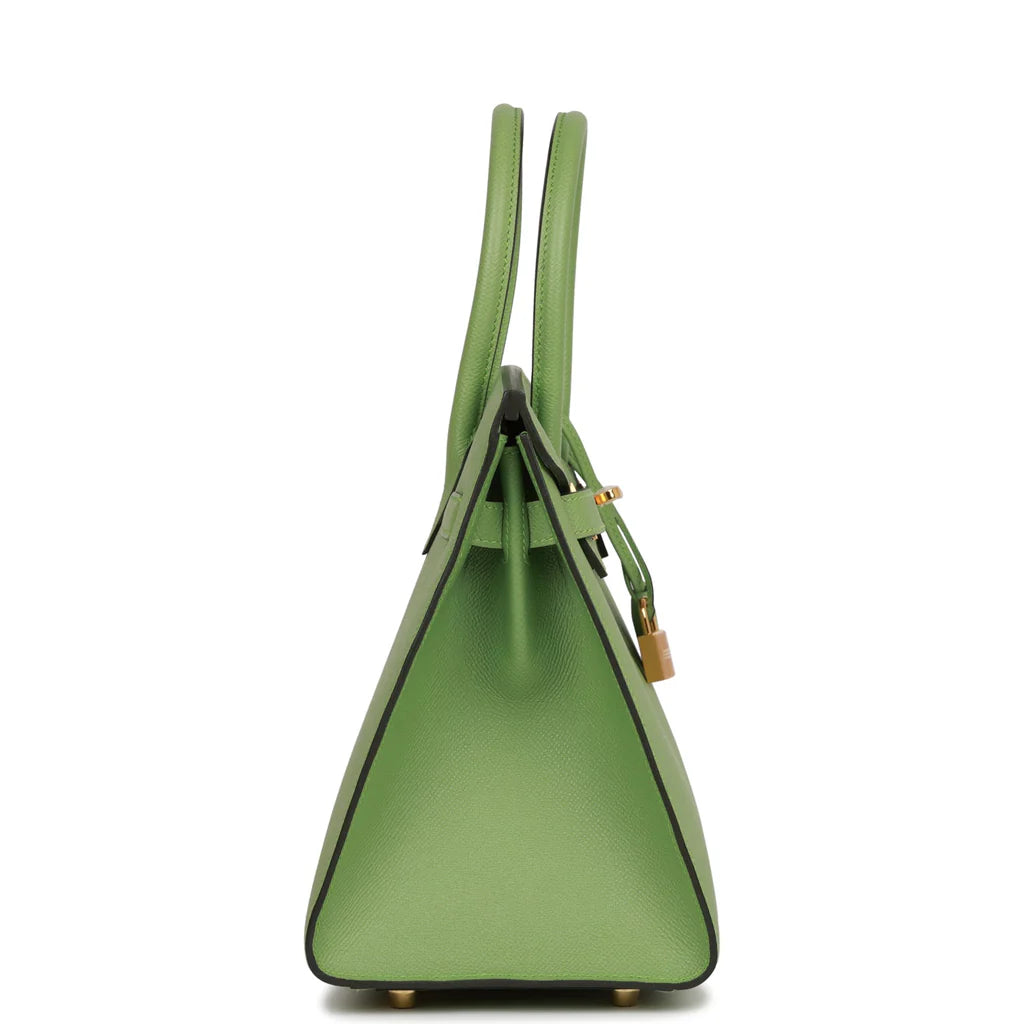 Birkin 35 Vert Criquet Epsom with Palladium Hardware - Image 3